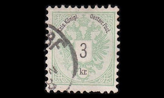Itävalta 45B o Kaksoiskotka 3 Kr (K 10) (1883)