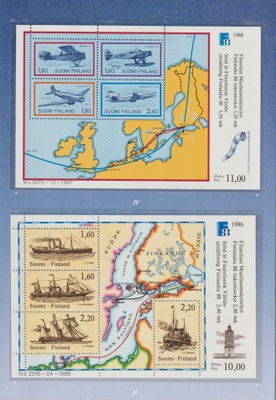 Finlandia88-pienoisarkit lajitelma BL1-4 kansiossa