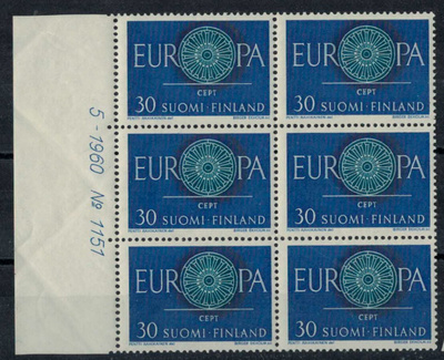 1960 Eurooppa 30 (mk) nro-6lo ++