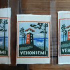 Vehoniemi Vintage kangasmerkki hieno harvinainen - pikkukuva 1
