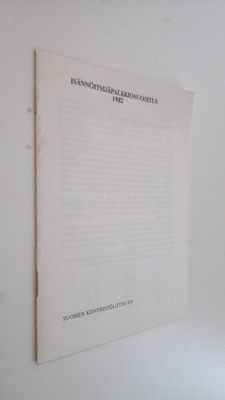 Isännöitsijäpalkkiosuositus 1982