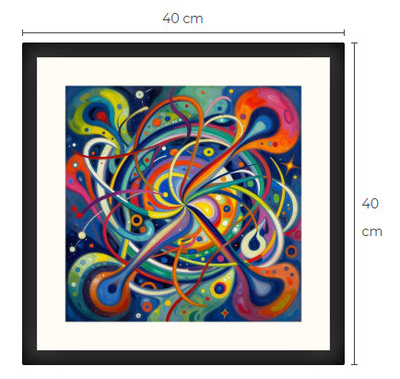 Uusi uniikki abstrakti art print taulu 40 cm x 40 cm