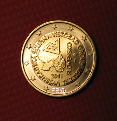 2011 SLOVAKIA 2 € juhlaraha VISEGRAD suoraan pötköstä