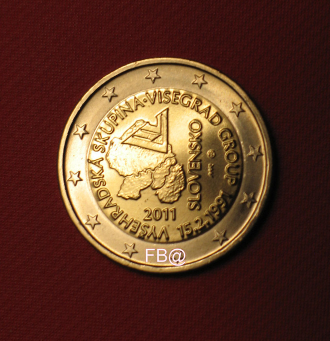 2011 SLOVAKIA 2 € juhlaraha VISEGRAD suoraan pötköstä