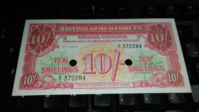 British Armed Forces 10 Shillings M28b 3th series UNC