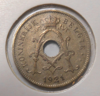 Belgium. 10 centimes 1921 "Belgie".