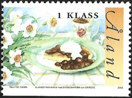 Åland 2002 ÅV 10 Ahvenanmaalaisia ruokia  1. lk  ** LaPe 205