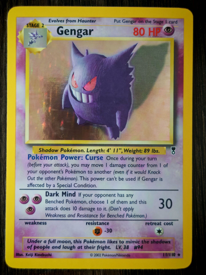 Pokemon kortti Gengar Legendary collection holo