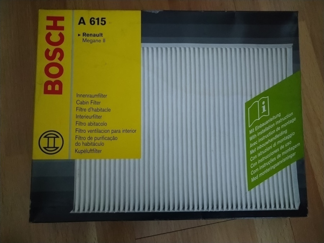 Renault  Megane II Raitisilmasuodatin Bosch A615