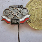 VANHA Merkki Olympia 1964 Tokyo Puola Poland NOC - pikkukuva 1