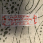 Punainen/valkoinen kuviollinen pashmina huivi - pikkukuva 5
