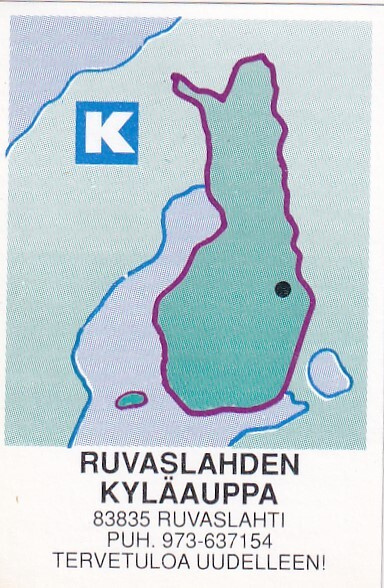 Ruvaslahti, Kläkauppa , Kesko, kartta s82