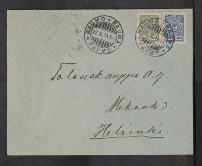 # 23580 # Kirje Rauma > Helsinki - 1914