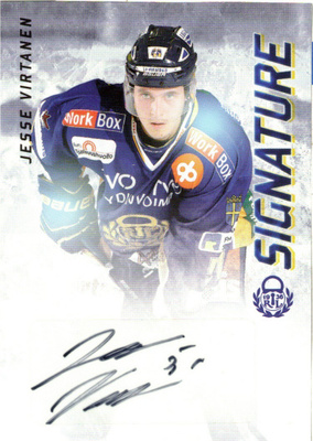 2015-16 Cardset JESSE VIRTANEN Lukko Signature nimmari