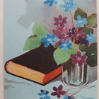 Kirsti Liimatainen: Sinivuokkoja ja kirja p. 1944 - pikkukuva 1