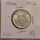 Hopearaha 100 markkaa 1956, Suomi, 5,2 g Ag500 - pikkukuva 2