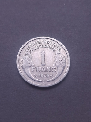 Ranska 1 francs 1948 B