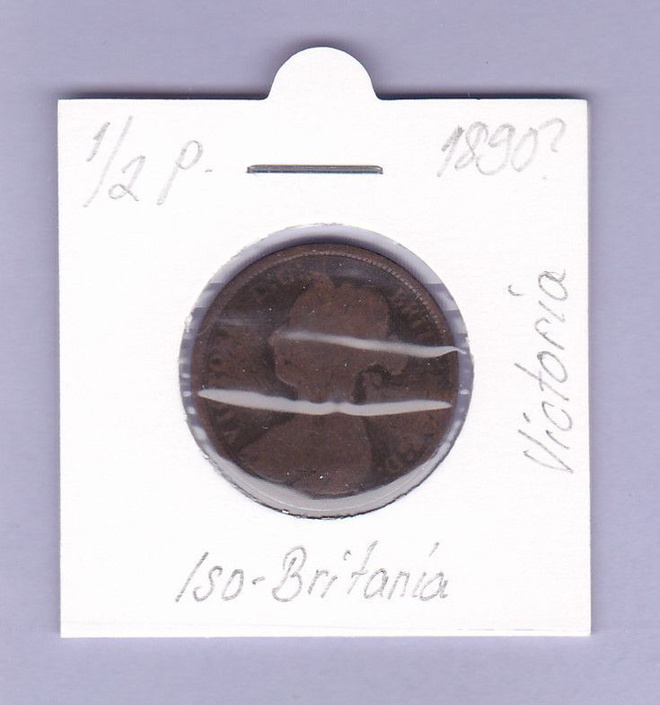 Iso-Britania ½ Penny v.1890 KM#754