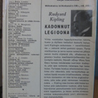 Rudyard Kipling: Kadonnut legioona, Otava 1955. 219 s. - pikkukuva 2
