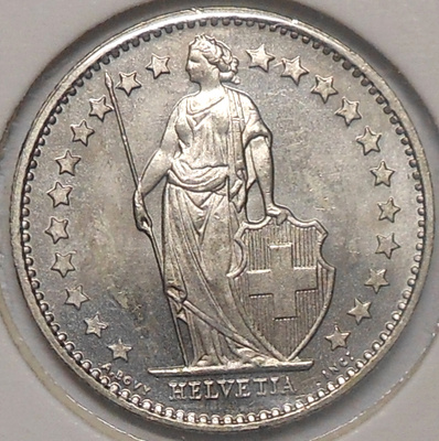 Switzerland. 1/2 franc 1980.