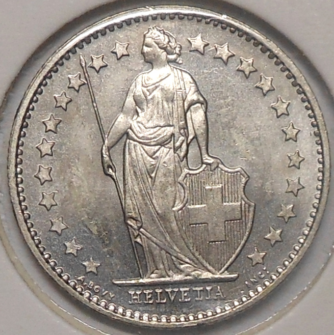 Switzerland. 1/2 franc 1980.
