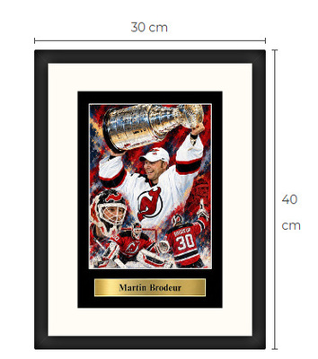 Uusi Martin Brodeur New Jersey NHL art print Limited Edition