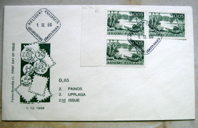 FDC-Yleismerkki 3 merkkiä 1.12-66 (97)