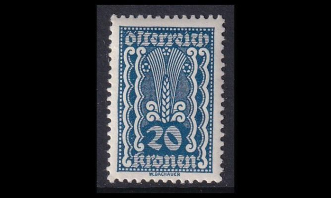 Itävalta 370 ** Käyttösarja maatalous 20 Kr (1922)