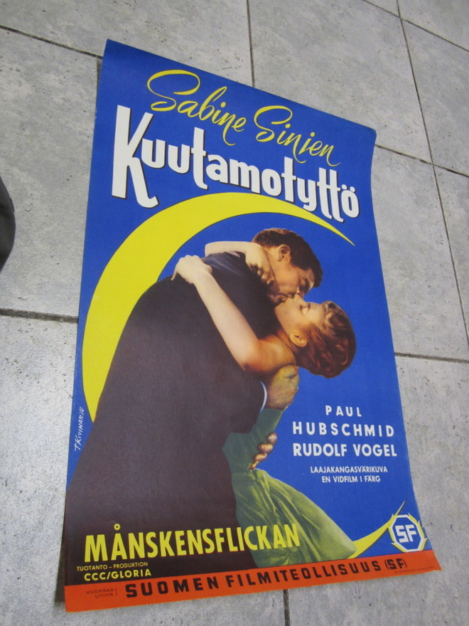 VANHA ORIG ELOKUVAJULISTE 40 -50 LUVULTA