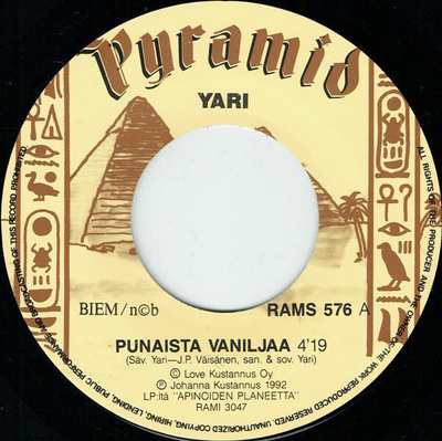Yari : Punaista Vaniljaa - 7"
