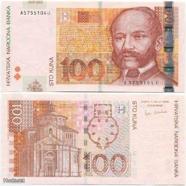 Kroatia Croatia 100 Kuna 2002 (P-41a) UNC