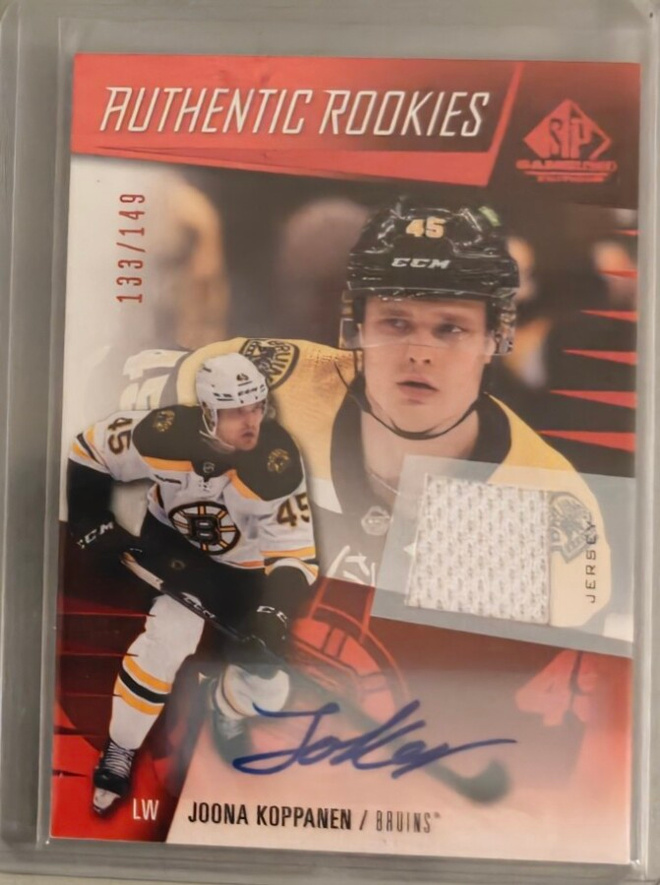 Joona Koppanen 2023-24 SP GU Authentic Rookies Auto Patch