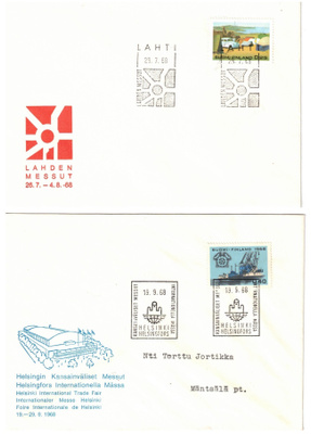 48 SF kirjekuorta erikoisleimoilla vuosilta 1968-76 ei FDC
