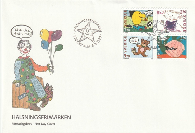 RUOTSI - 1995 Fa 1912/15 FDC KUORI