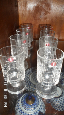 IITTALA TIMO SARPANEVA 8 KPL KALINKA LASIT YHT.HUUTO
