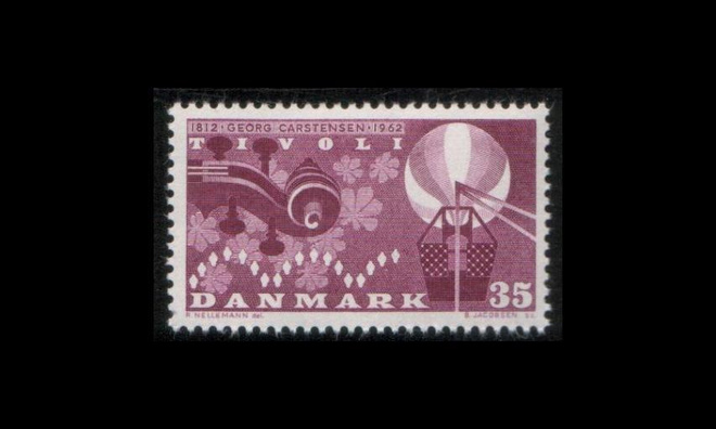 Tanska 407y ** Tivoli Y-paperi (1962)