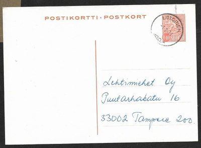 Postilähetys - Ehiö 0,40 (LAPE 131) Littoinen 1.2.74