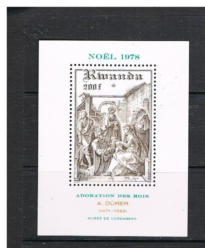 Ruanda 1978 - Joulu Christmas ++ blokki