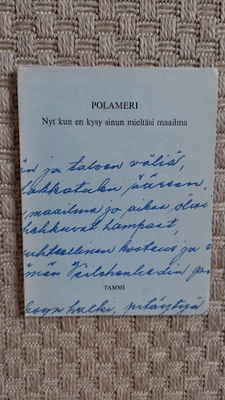 Polameri: Nyt kun en kysy sinun mieltäsi maailma