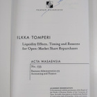 Ilkka Tomperi : Liquidity effects, timing and reasons for... - pikkukuva 3