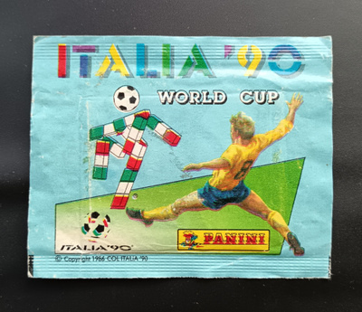 Panini World Cup 1990 avaamaton tarrapussi