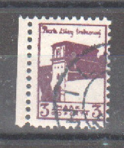 Keski-Liettua 1921 3 mk lunastusmerkki leimattuna