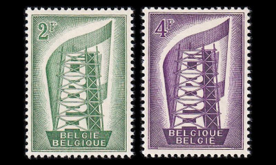 Belgia 1043-4 ** Europa (1956)