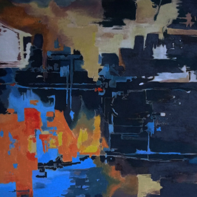 Effect  (Akryylimaalaus kankaalle  100 cm x 95 cm)