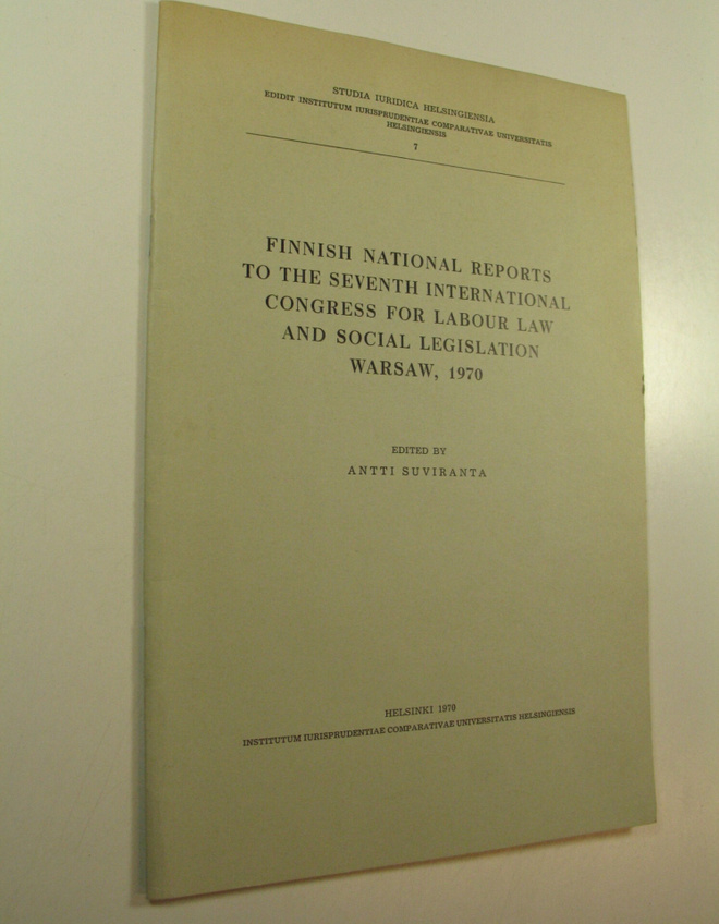 Antti (toim.) Suviranta : Finnish national reports to the...