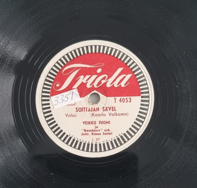 Savikiekko 1952 - Veikko Tuomi - Triola T 4053