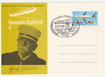 Graf Zeppelin juhlakortti lentokone zeppeliini