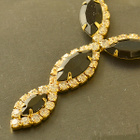 1709 D .. 9K Yellow Gold Black Sapphire .. Kaulakoru - pikkukuva 3