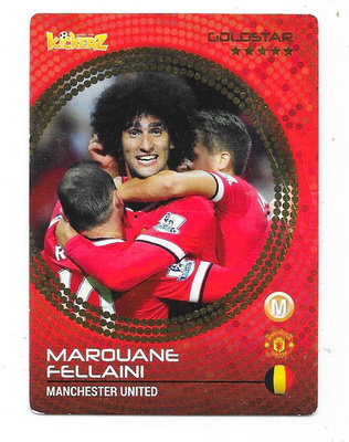 2015-16 Swedish Kickerz GoldStar # Maroaume Fellaini , ManU