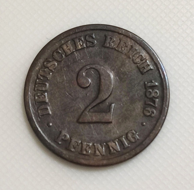 Saksa 2 Pfennig 1876A